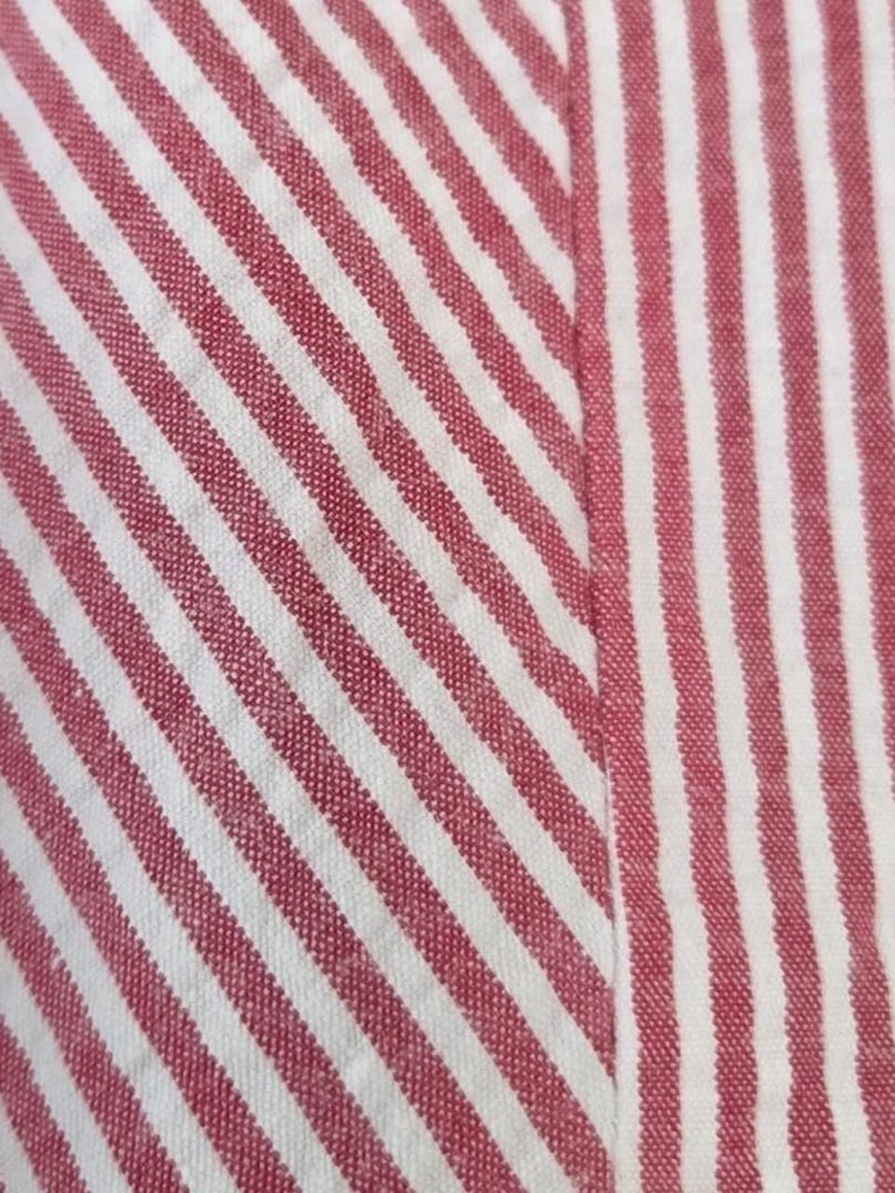 Retro Vintage Striped Mini Skirt Cotton A-line Red and White size M - Picture 4 of 7